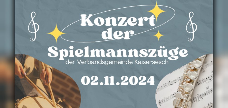 Hinweis auf Konzert der Spielmannszüge