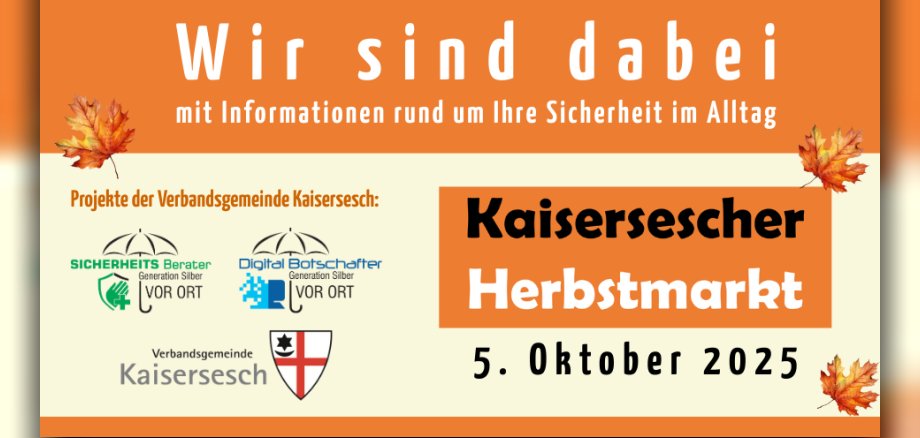 Hinweis Herbstmarkt Kaisersesch